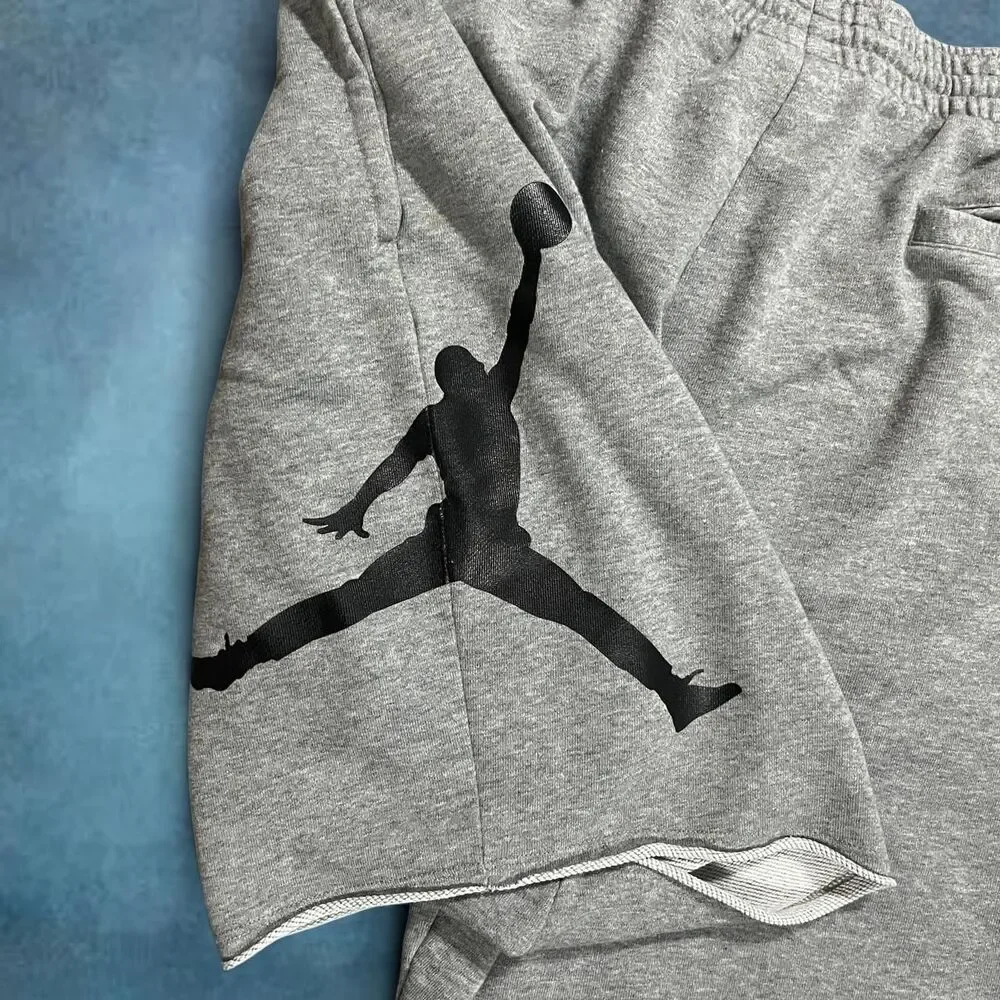 Men’s gray Jordan sweatshorts basketball shorts gym workout summer casual